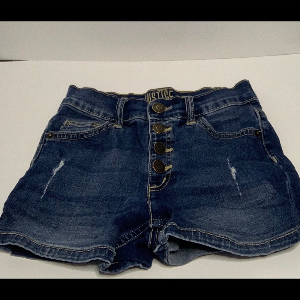 Jean shorts.